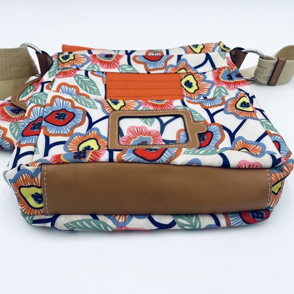 Lily Bloom Floral Crossbody Purse Bag Multi Pockets Flap Over Snap & Zip Closure - Picture 12 of 16